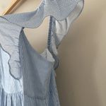 MinkPink Aries Tiered Midi Dress In Blue/white Stripe Size M Blue Size M Photo 5
