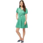 J.Crew  Short Sleeve‎ Collared Mini Button Up Shirt Dress Kelly Green Size 6 Photo 1