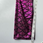 High Waist Fish Scale Printed Tummy Control Pants Workout Leggings Pink Mediun Black Size M Photo 10