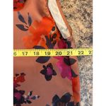 Elie Tahari  Small Pink Floral Hidden Button Front Cap Sleeve Shirt Satin Photo 5