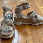 Steve Madden Bandi tan beige textured strappy Platform Sandals, size 6.5 boho Photo 11