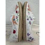 Cabin creek Hand Painted Canvas Shoes Women's 5M Floral Toe Art Photo 8