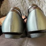 Giorgio Armani  SilverGray Leather&Satin Flat Shoes Photo 7