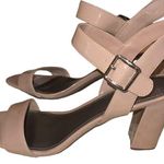 Worthington NWOT Patent Leather Strappy Chunky Heel Beige Size 11” 4” He… Photo 0