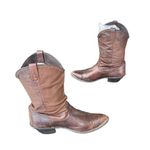 Dingo Women's Size 7.5 Brown Leather Cowboy Boots Slouchy Western Photo 8