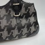 DKNY Black & White Printed Leather Trim Shoulder Handbag Purse Y2K Baguette Photo 2