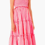 Tuckernuck  Pomander Place Gingham Nellie Dress Electric Pink‎ Size Large Photo 0