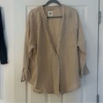 Aerie  Gauzy Coverup Pool to Party Summer Daydream Button Up Layering Photo 4