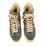 Inkkas London Sky High Top Shoe Sneakers Southwest Western Canvas Women's Size 7 Blue Photo 3