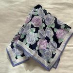 Black blue and lavender rose print bandana 0839 Photo 0