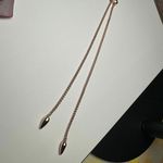 Kendra Scott  Aislinn Long Pendant Necklace “Maroon Agate” Rose Gold Tone Photo 3