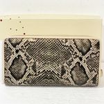 Buxton Snake Print Full Zip Long Wallet Multi Card Checkbook NEW Brown Photo 3