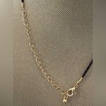 Black Cord Necklace/choker with Gold Bead Arror Accent Photo 2