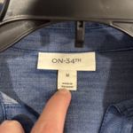 On 34th Women's Chambray Belted Visit Shirtdress Size Medium NWOT Blue Photo 7