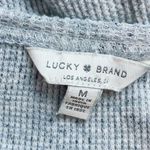 Lucky Brand Medium  Ribbed Gray Button Up Long Sleeve Top Blouse Pullover Sweater Photo 6