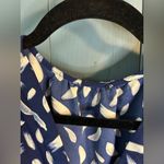 Hilary Radley  Blue & White V-Neck Blouse | Women’s Size Medium Photo 5