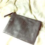 Merona  Grey Snakeskin Crossbody Clutch Bag Photo 1