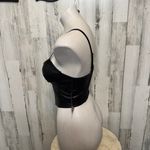 No Boundaries Faux Leather Black Crop Top Photo 5