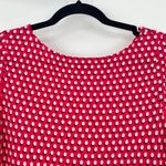 Leota Women's Pink Polka Dot 3/4 Sleeves Striped Hem Shift Dress Size Small Photo 8