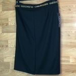 CHAPS Black Skirt Size 4 W/Side Zipper & Cougar Print Belt New With Tags Photo 0