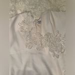 NWOT Sau Lee Fleur white 3d floral strapless Mini Dress sz 12 Photo 7