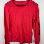 Vineyard Vines Shirt S Red Long Sleeve Whale Logo Tee Nautical Preppy Graphic Photo 0
