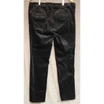 Loft Black Velvet Modern Skinny Pants Pockets Grosgrain Ribbon Size 14/32 Photo 4