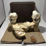 Bottega Veneta New  Platform Sandals - Antique /
Cream Leather - EU 37.5 Photo 2