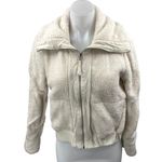 Banana Republic  Cream Long Sleeve Full Zip Teddy Sherpa Bomber Jacket Size XS Photo 1