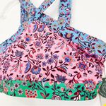 Boden USA Boden Positano Hotchpotch Bikini Top Patchwork Floral Print Halterneck Size 14 Photo 2