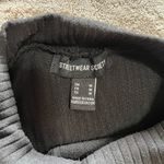 Streetwear Society  Mock Neck Black Ribbed Peek-a-boo Mini Dress Women’s Sz M EUC Photo 4