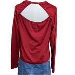 Champion Red Long Sleeve Open Back Athletic Shirt Size M Photo 3