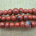 None Artisan 2 Piece Set Red Jasper Natural Stone Pendant Necklace & Wrap Bracelet Photo 7