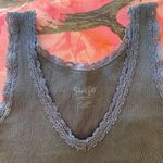 Brandy Melville lace dark grey v neck tank top cami Photo 7