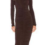 ALC Frank A.L.C. Ansel Ruched Dress Ganache Brown Size XS NEW Photo 1