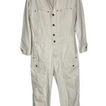 ZARA white women’s denim jumpsuit Small casual playsuit Photo 2