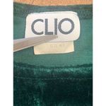 Vintage 90s Whimsygoth Shirt Crushed Kelly Green Velvet Tunic Long Sleeves Size M Photo 6