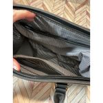 Womens Black Saffiano Faux Leather Satchel Handbag Bow Purse Bag Handle Bag Photo 2