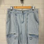 Hot Topic Light Wash Baggy Cargo Jeans Size 13 Photo 3