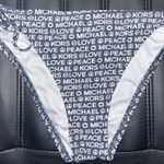 Michael Kors  Peace & Love String BIKINI Bottom Gray & White Women’s Large L Photo 9