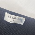 Babaton  Women Crop Top Small Black Ribbed Short Sleeve Square Neck Casual Photo 3