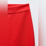 ZARA NWT red side split hem trouser pants Photo 2