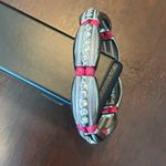 Lia Sophia EUC  Women's Silver Tone Pink Rhinestones Stretch Bracelet Jew… Photo 3