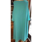 Tacera Turquoise Cold Shoulder dress Keyhole Detail 1X Photo 3