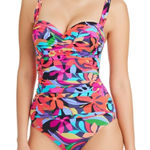 Bleu Rod Beattie Bleu by Rod Beattie NEW Women's Bold Rush‎ Shirred One-Piece Swimsuit 12 L Photo 0