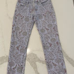 Pilcro And The Letterpress Anthropologie Slim Boyfriend Floral Jeans Women’s 29 Photo 0