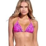 Maaji Revolve Reversible The Wave Balmy Sliding Triangle Swim Top in Pink Sz L Photo 0