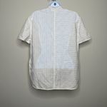 Billy Reid  White Short Sleeve Button Front Shirt Embroidered Women's Small Photo 2