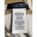 Ralph Lauren Lauren Jet Setter Reversible Knit Poncho in Tan White Photo 5