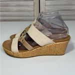 Skechers  Women's Cali/Beverlee Cork Wedge T-Strap Sandals Sail Away Beige-8.5 Photo 2